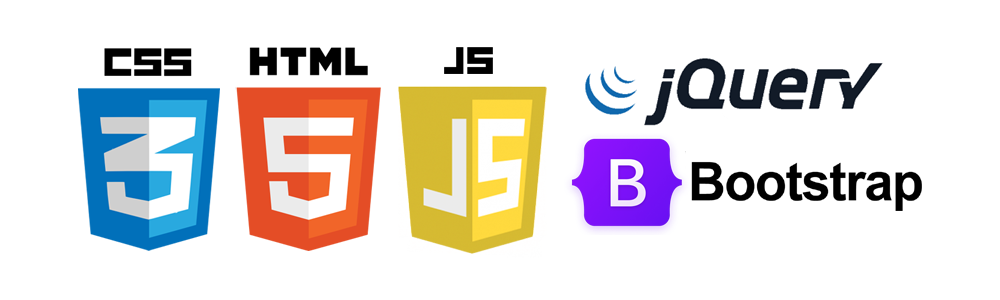 CSS, HTML, JS, jQuery, Bootstrap logó
